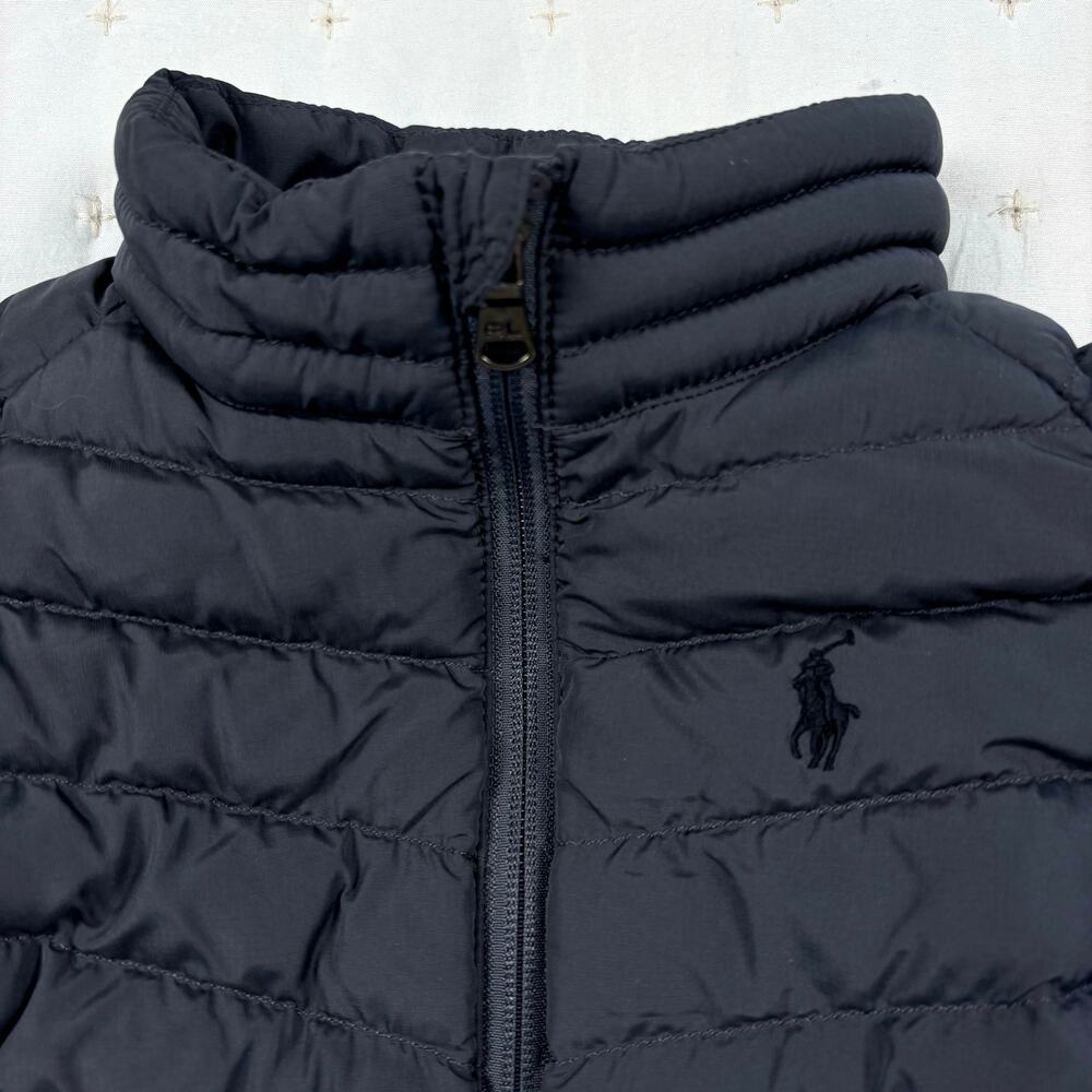 Ralph Lauren Puffer Coat Boys/Girls 24M Gray Quilted Jacket Preppy Pony - Picture 5 of 9
